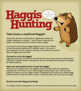Haggis Hunt Notice